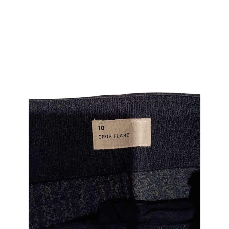 GAP Ponte Crop Flare Pants Black White Pinstripe Size 10