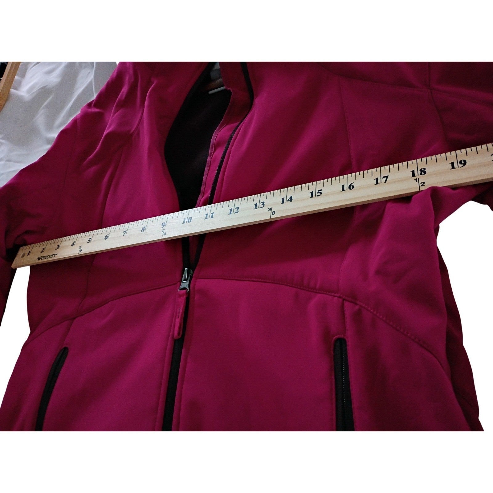 Free Country Women's Pink Softshell Jacket Full Zip Pockets Size Medium