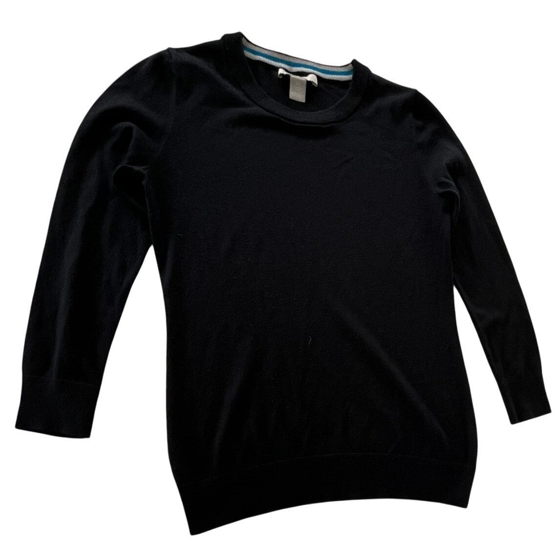 Banana Republic Black Silk Blend Crewneck Sweater Fits S Lightweight Versatile