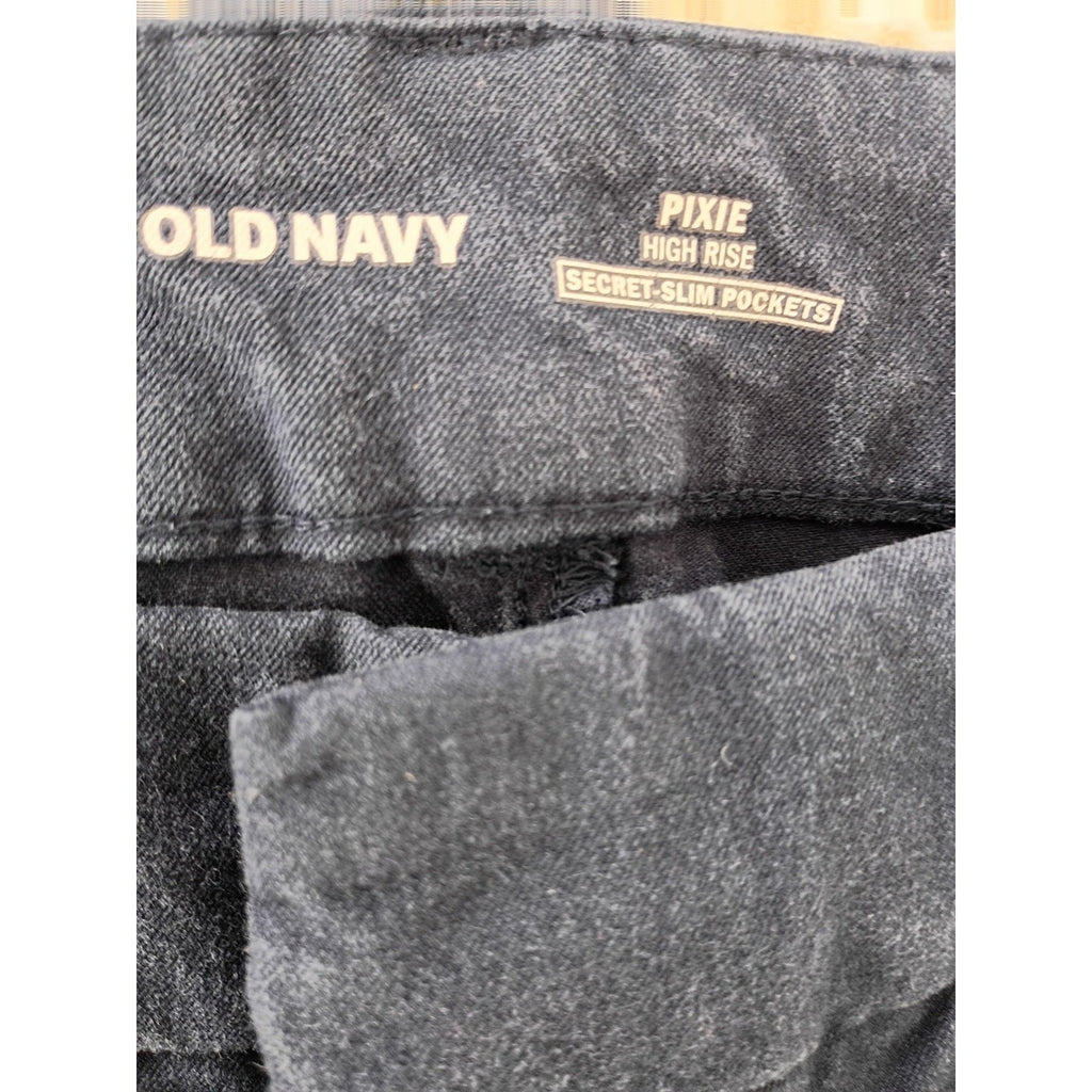 Old Navy Pixie High Rise Navy Blue Secret-Slim Pocket Ankle Pants Sz 10 31x26