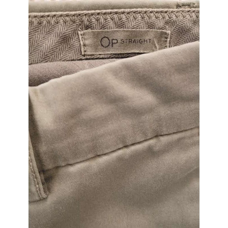 Banana Republic Straight Pants Olive 97% Cotton Stretch Womens 28x27