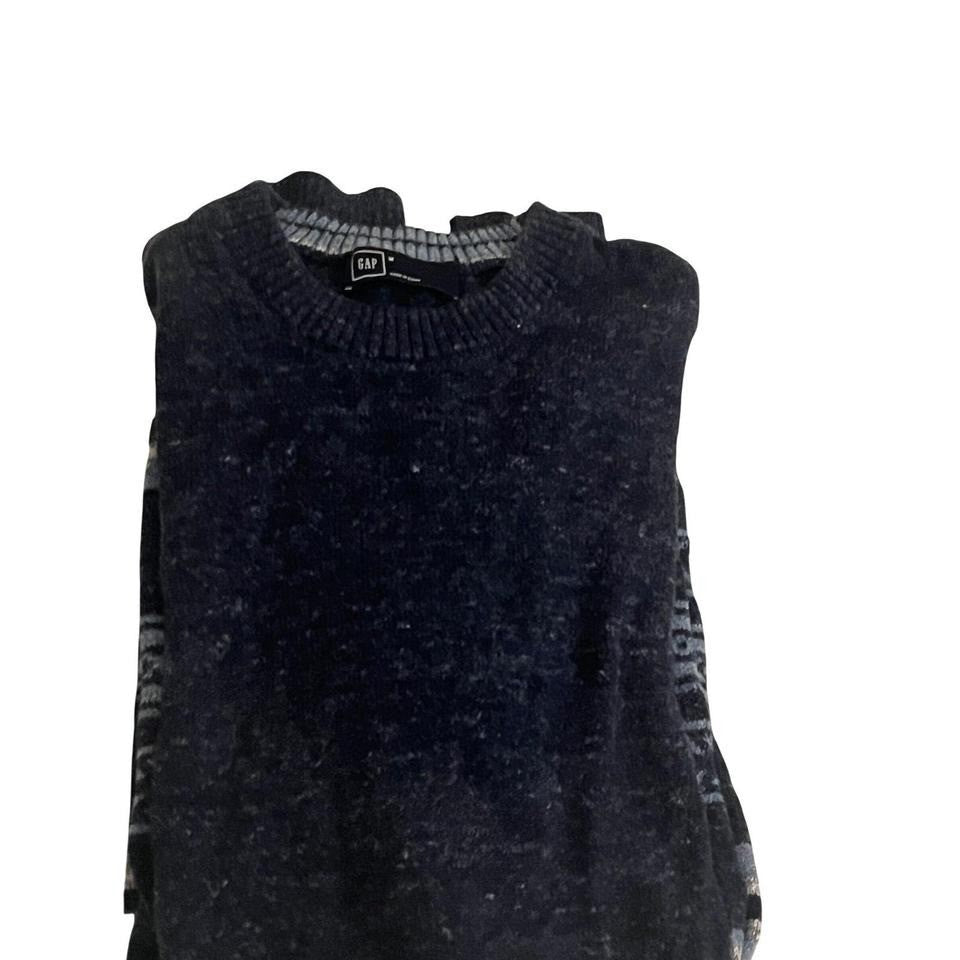 GAP Men's Blue Striped Crewneck Sweater Cotton Size Medium