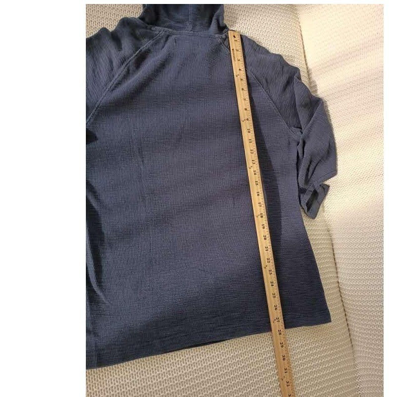 Goodthreads Navy Blue Slub 100% Cotton Pullover Hoodie Size Medium