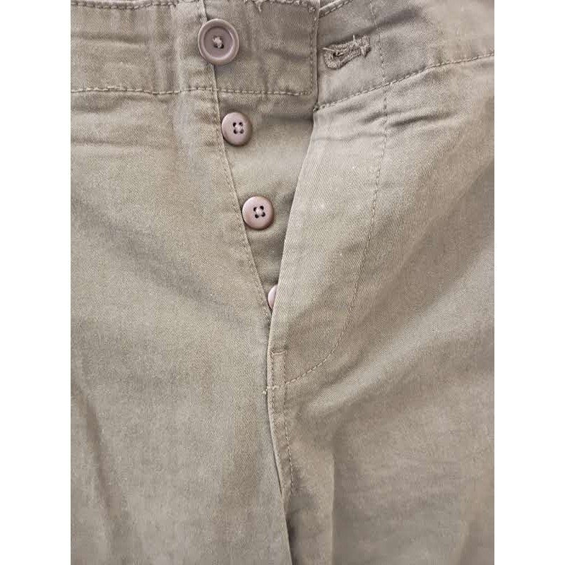 Mango MNG Olive Green Chinos Pants Button Fly Straight Leg Casual Men Size 34