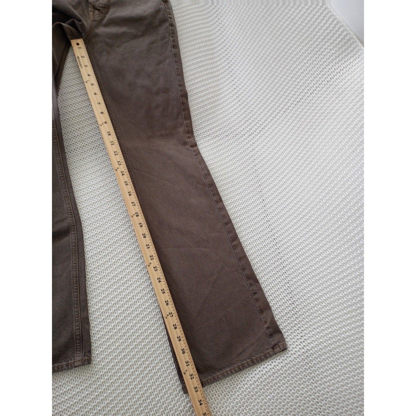 PacSun Y2K High Rise Bootcut Flare Jeans Mocha Brown Denim 24x33 Tall NWOT