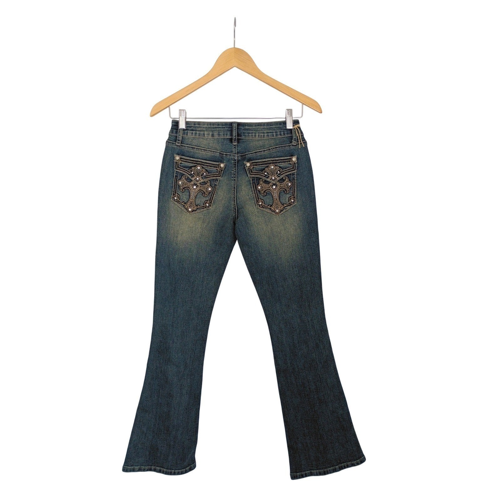 FIRE & RAIN Embellished Bootcut Jeans Medium Wash Size 7