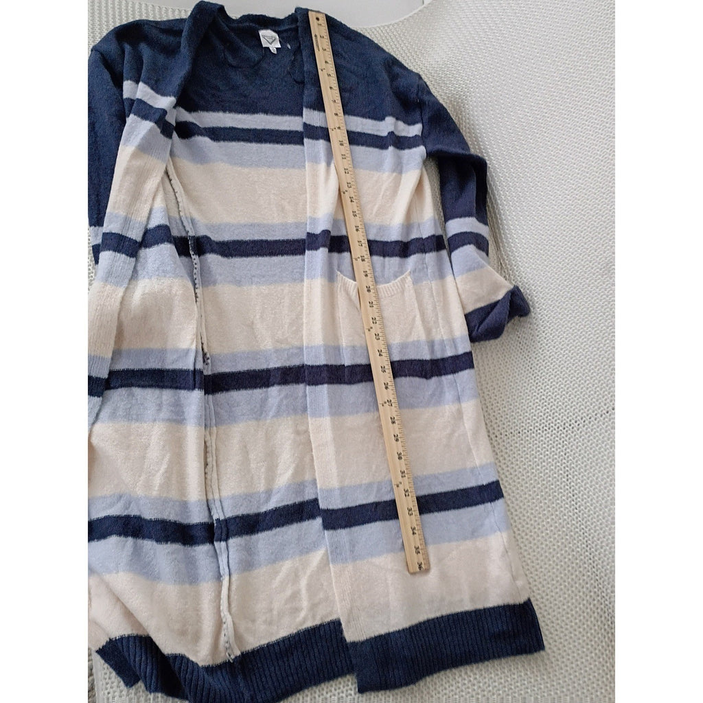 Freshman 1996 Oversized Striped Open Front Cardigan Borrowed Sweater S/M NWOT