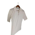Lizzie Driver Ivory Micromodal Golf Polo Shirt S USA Made Luxe Basic $110