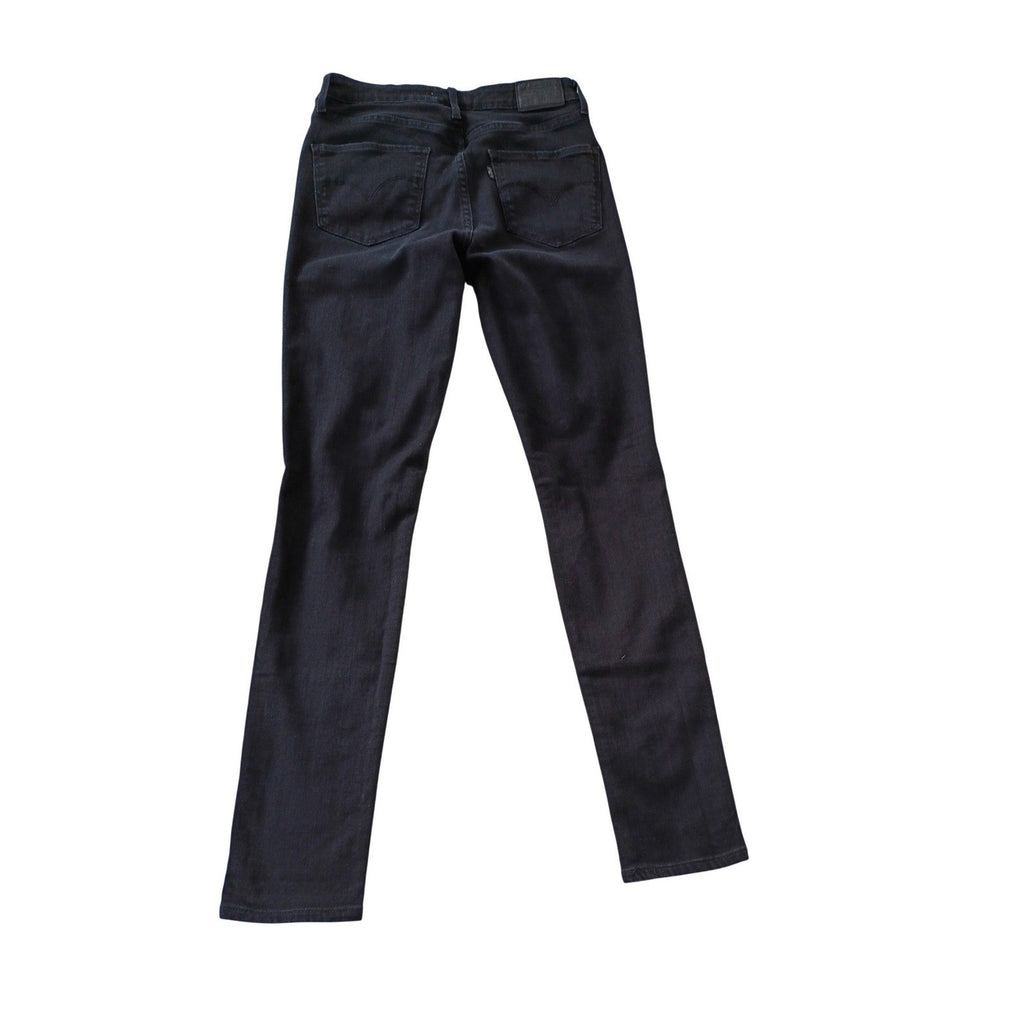 LEVI'S 721 High Rise Skinny Black Jeans 27x29 NWOT Distressed Cotton Viscose