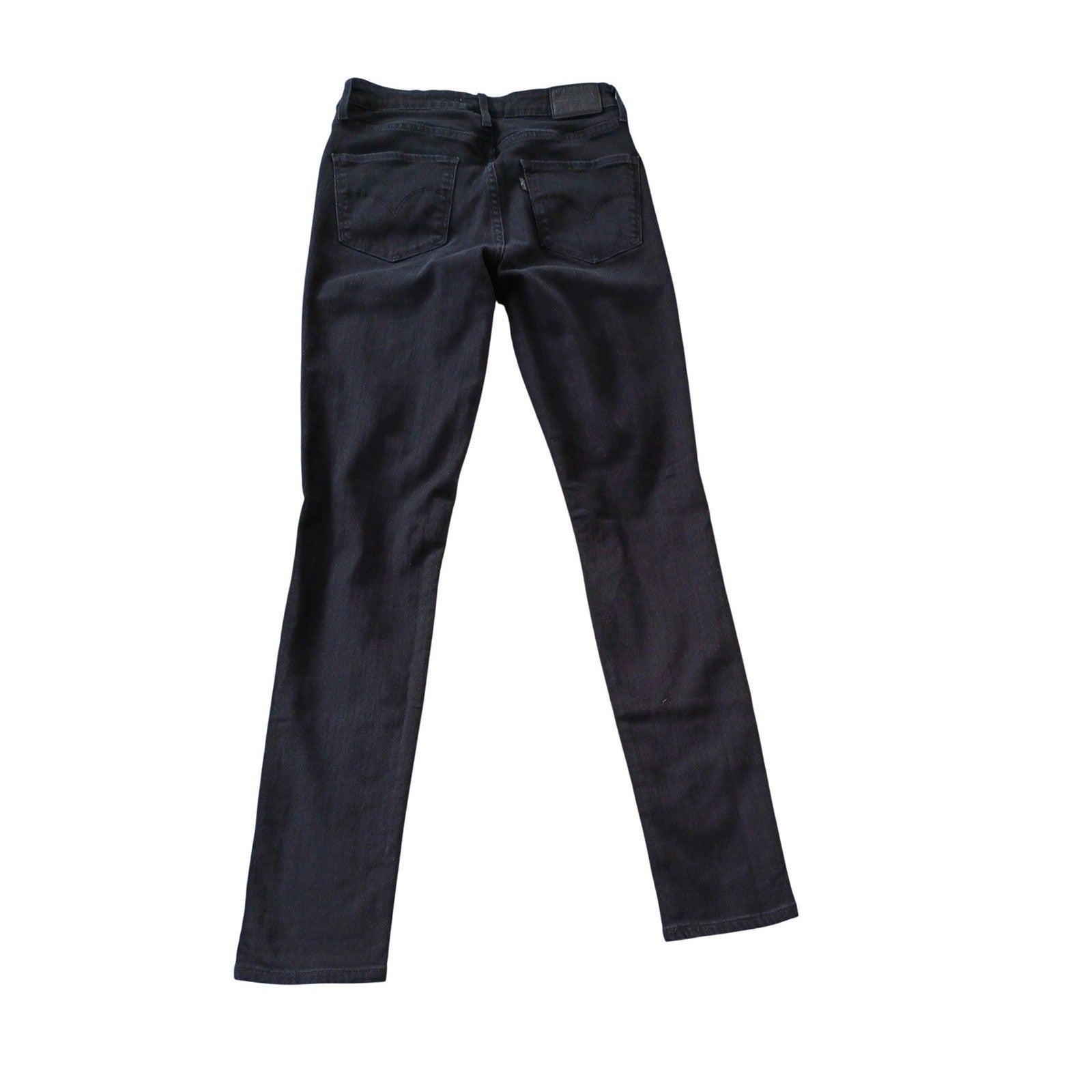 LEVI'S 721 High Rise Skinny Black Jeans 27x29 NWOT Distressed Cotton Viscose