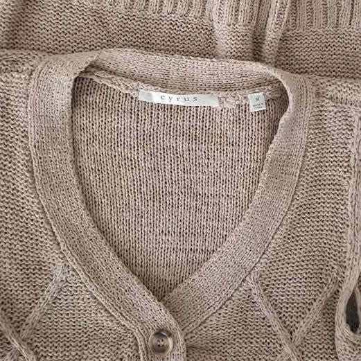 Cyrus Y2K Preppy Diamond Pattern Button Front Sweater Vest M NWOT Minimalist
