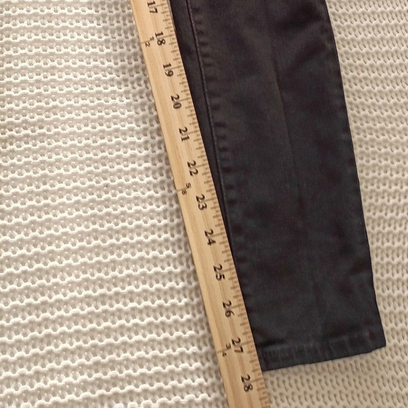 Levi's 711 Skinny Jeans Black Distressed Ripped Denim 30x30 NWOT