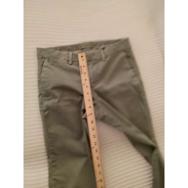 Banana Republic Straight Pants Olive 97% Cotton Stretch Womens 28x27