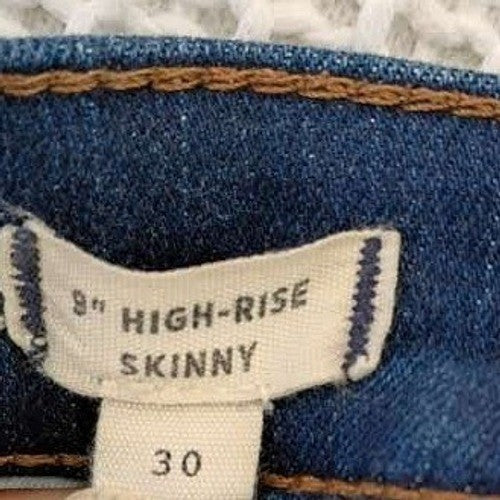 Madewell 9 High-Rise Skinny Jeans 30x28 Medium Wash Blue Stretch Denim