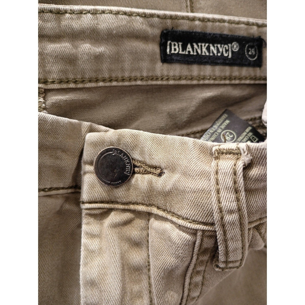 BLANKNYC Cargo Pants Khaki Zip Pockets Utility Style Size 28x27
