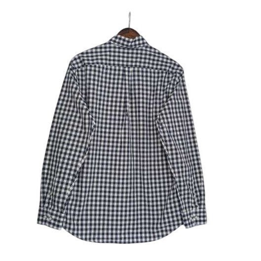 J.McLaughlin NWT Collis Shirt Navy White Gingham Check Button Down Casual Mens M