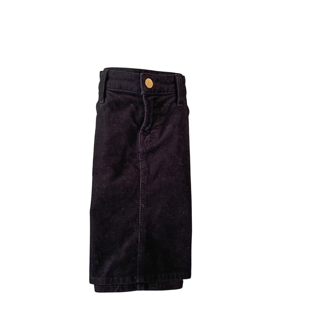 J Brand Gwynne Black Corduroy Mini Skirt 26 S 15 L Preppy Dark Academia Coquette