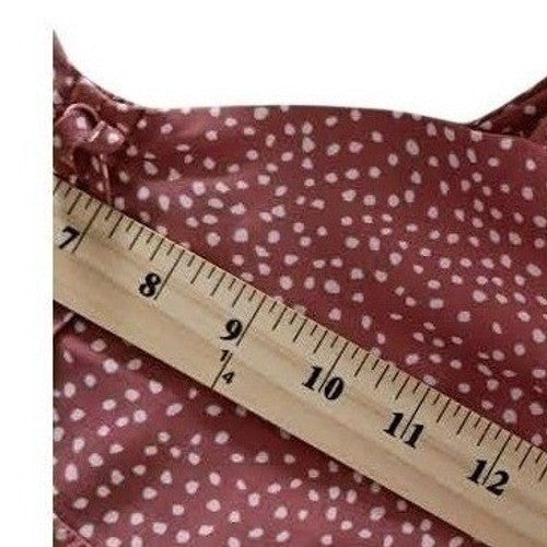 Abercrombie Coral Dot Smocked Fit Flare Mini Dress S Retro Polka Dot Sundress