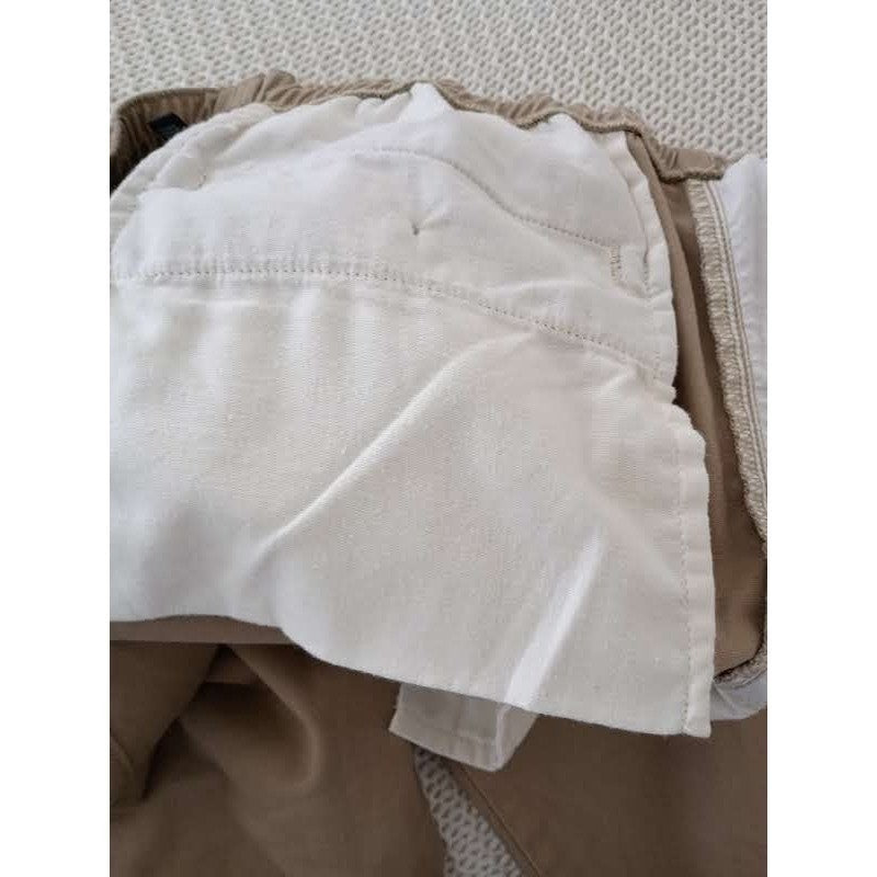 Free World Clothing 100% Cotton Cargo Jogger Pants Tan Drawstring Size Medium