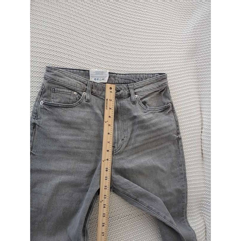 H&M  NWT Vintage Mom Jeans Gray Ultra High Waist Ankle Sz 8 29x27