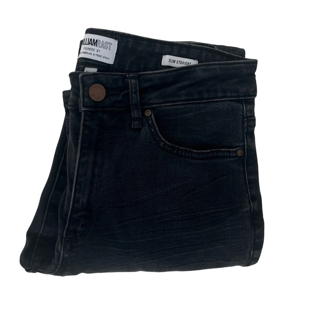 William Rast Slim Straight Black Wash Denim 27x29 NWOT Heritage Premium Jeans