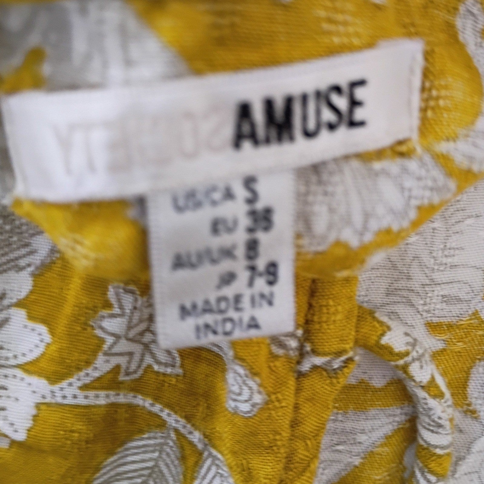 Amuse Society Floral Midi Dress Green Short Slve Boho Cottagecore Summer S