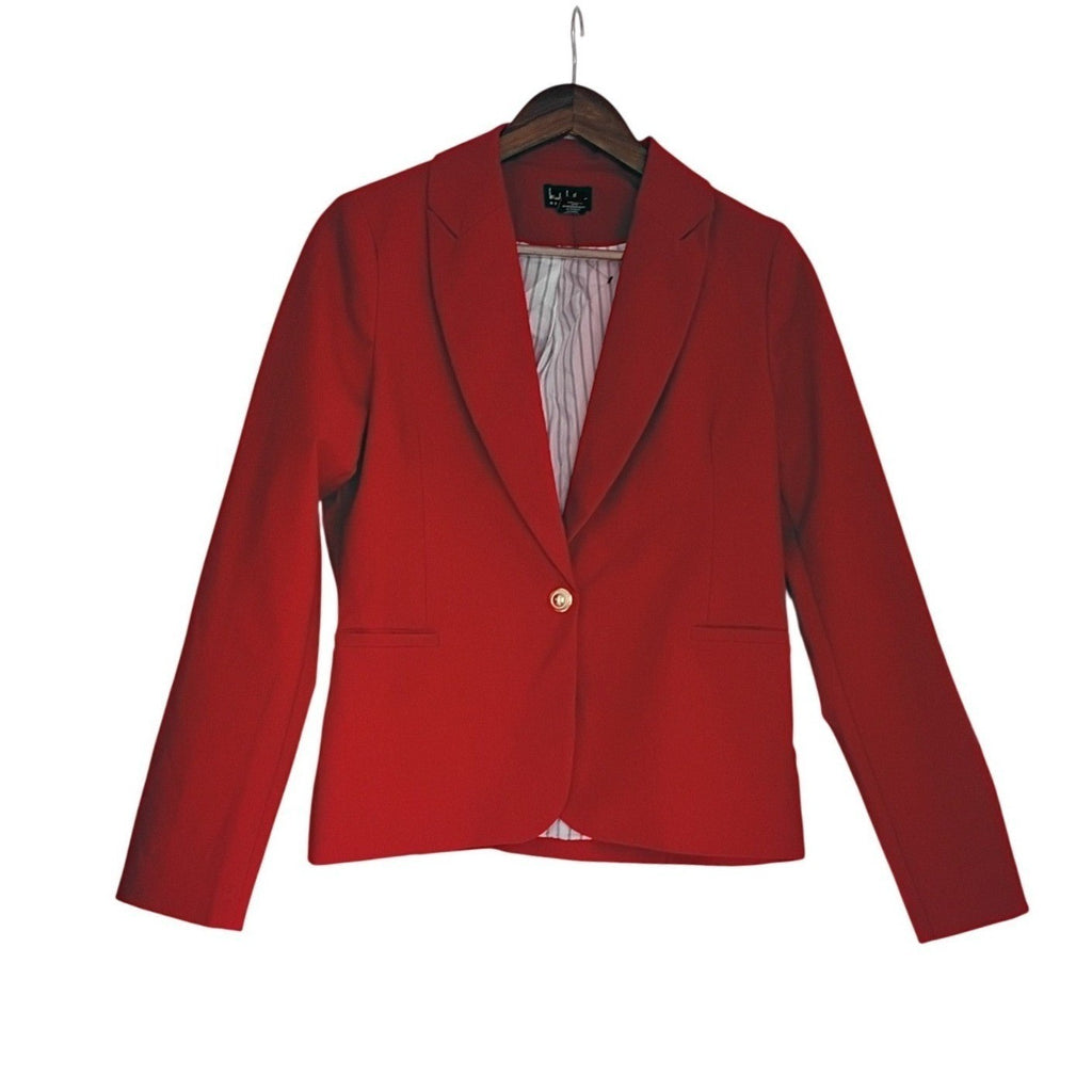 Nicole Miller New York Red Button Tailored Blazer Jacket Size S-NWOT $118