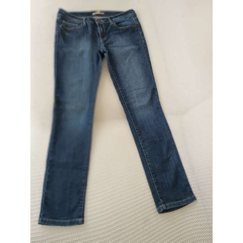 Y2K Moto Utility Skinny Jeans Dark Wash Embroidered Pocket 30x31 2.1 Denim