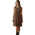 Studio M Brown Fairy Grunge Lace Sheer Mesh Dress Sleeveless Y2K S