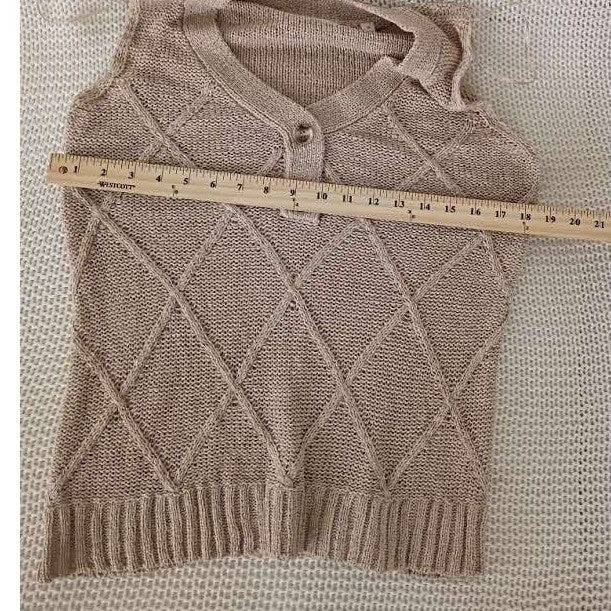 Cyrus Y2K Preppy Diamond Pattern Button Front Sweater Vest M NWOT Minimalist