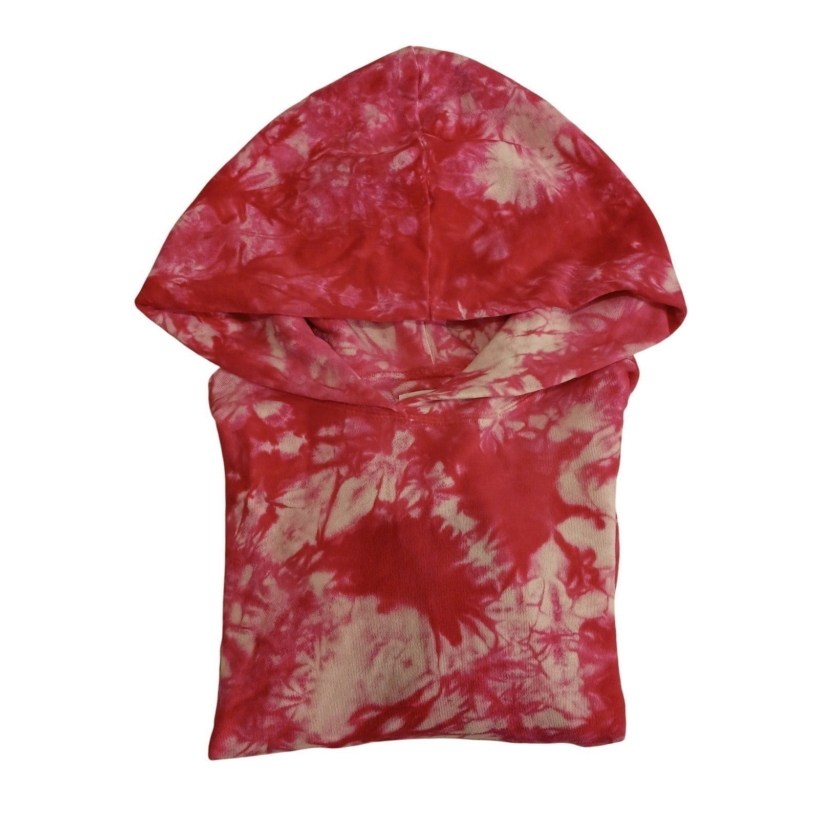 Spiritual Gangster Pink White Tie Dye Hoodie L Large Cotton Cropped Yoga Workout