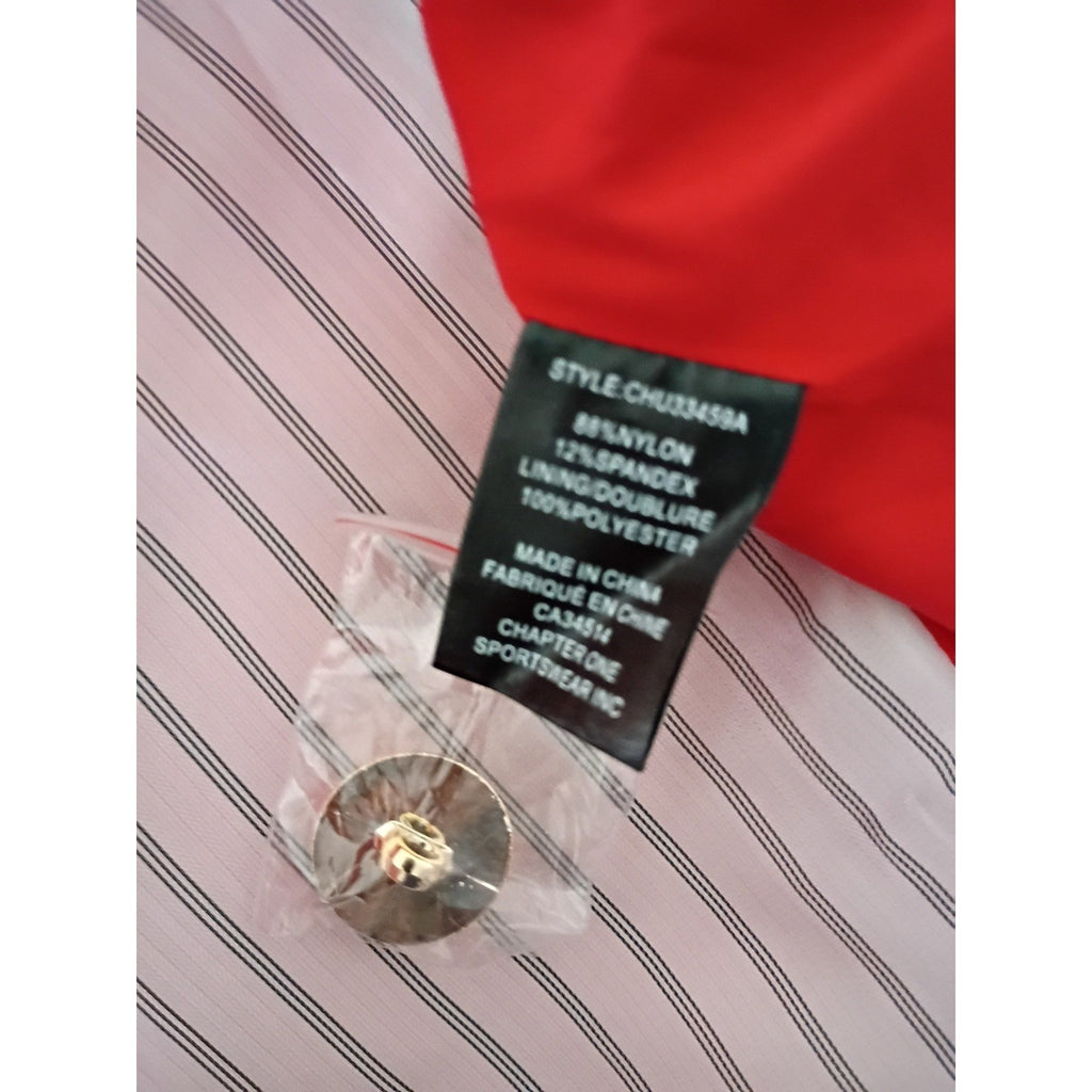 Nicole Miller New York Red Button Tailored Blazer Jacket Size S-NWOT $118