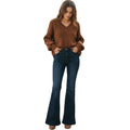 GAP 1969 High Rise Bootcut Flare Clean Dark Indigo Jeans 27x33 Stretch Denim