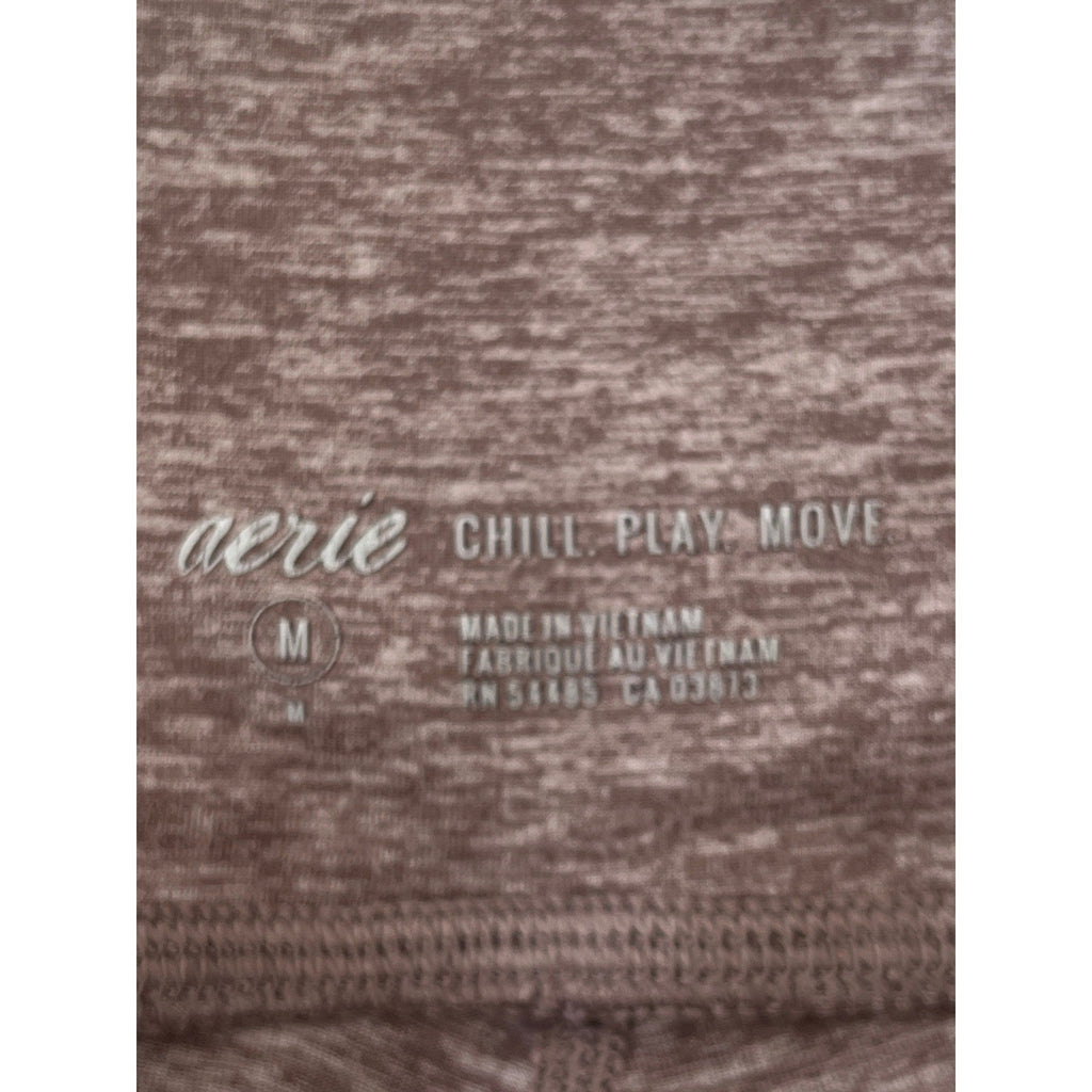Aerie Chill Play Move High Waisted Space Dye Leggings Heathered Brown M NWOT