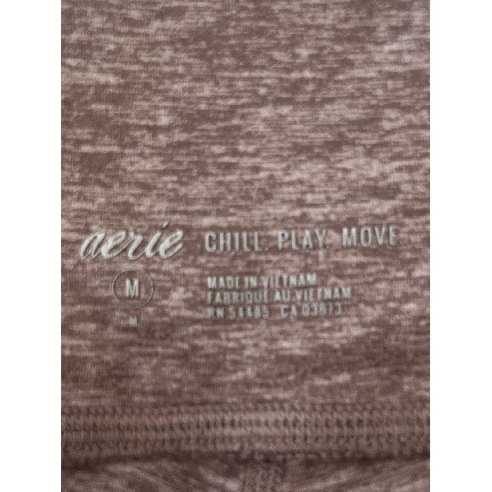 Aerie Chill Play Move High Waisted Space Dye Leggings Heathered Brown M NWOT