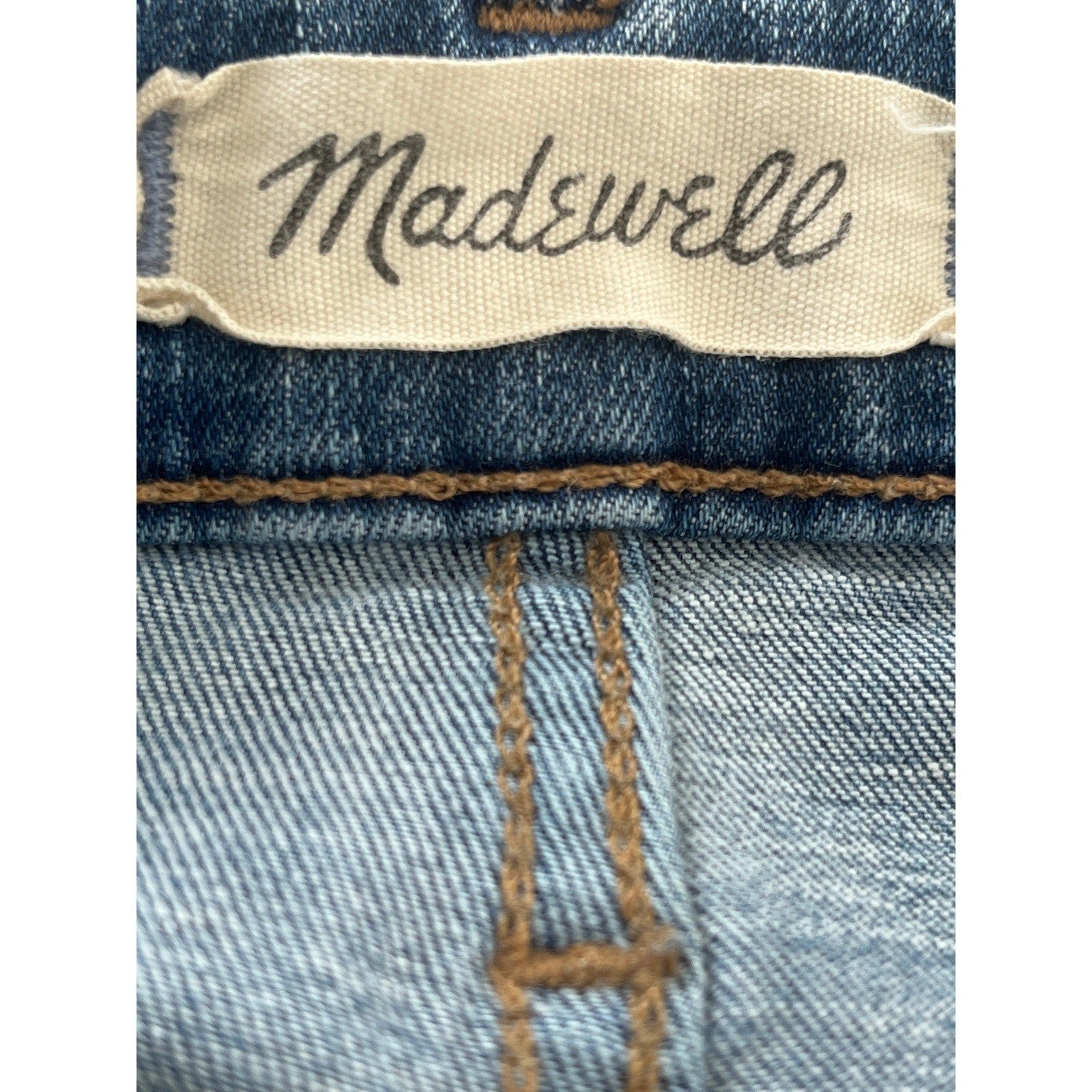 Madewell Curvy High Rise Skinny Jeans Medium Wash Distressed Size 29