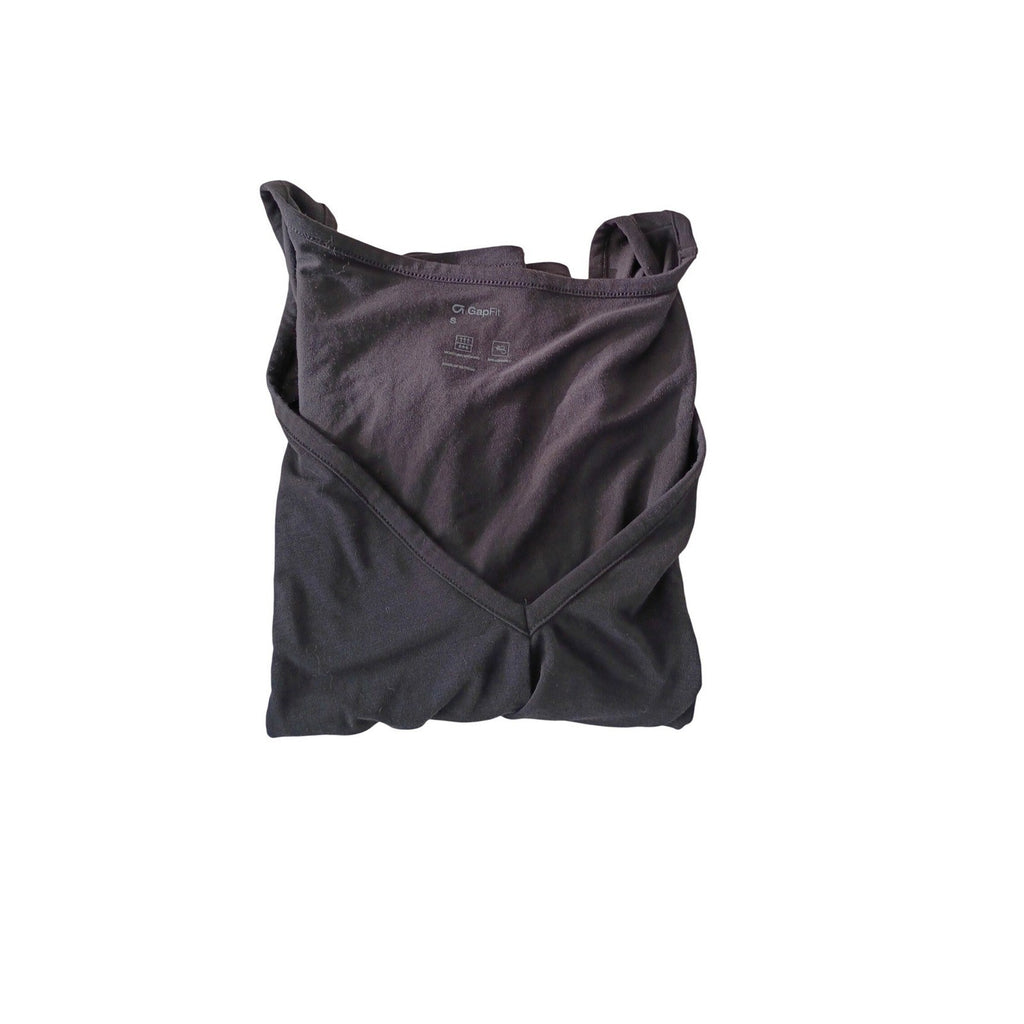 GAPFIT Black Moisture Wicking Breathable Twist-Front Athletic Tank Top S