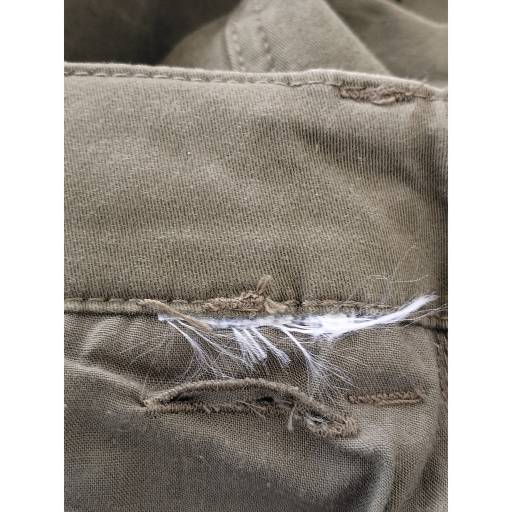 Mango MNG Olive Green Chinos Pants Button Fly Straight Leg Casual Men Size 34