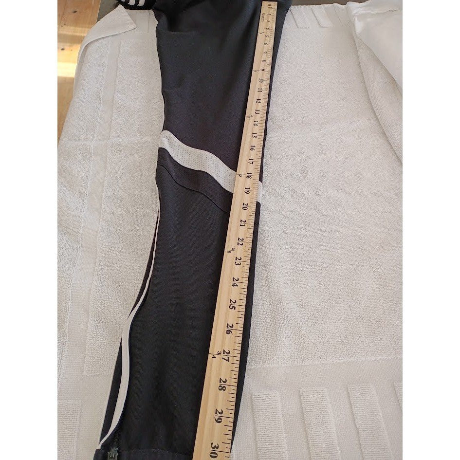 Adidas Tiro Track Pants Black White Striped XS Joggers Ankle Zip Pockets Soccer