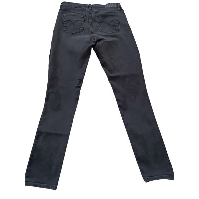 Levis 721 High Rise Skinny Jeans 31x30 Charcoal Black Faded Denim Pants