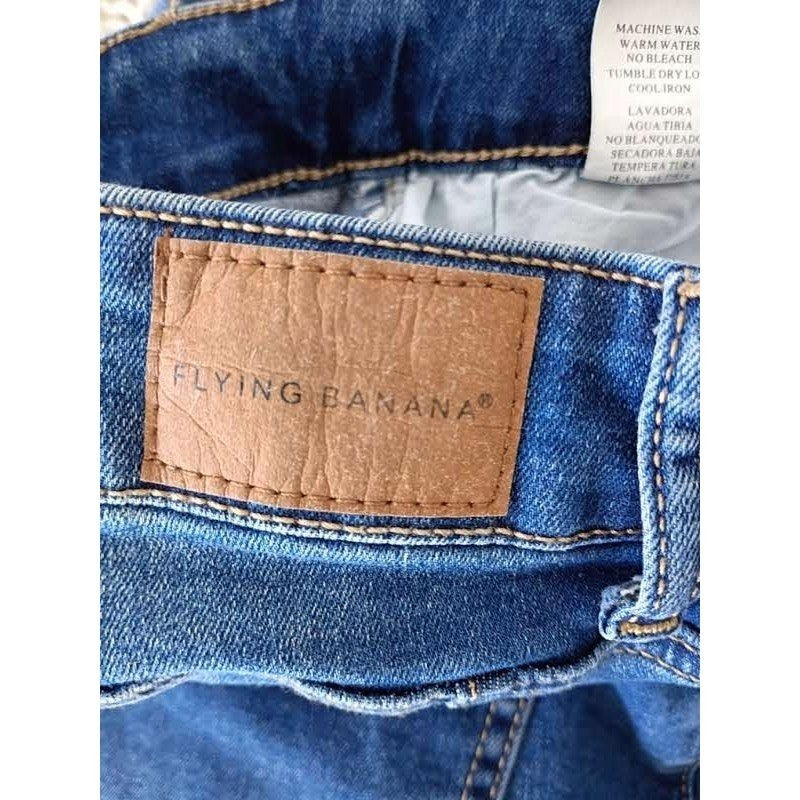 Flying Banana High Rise Flare Jeans 28x32 Medium Wash Bell Bottom Cowgirl Boho