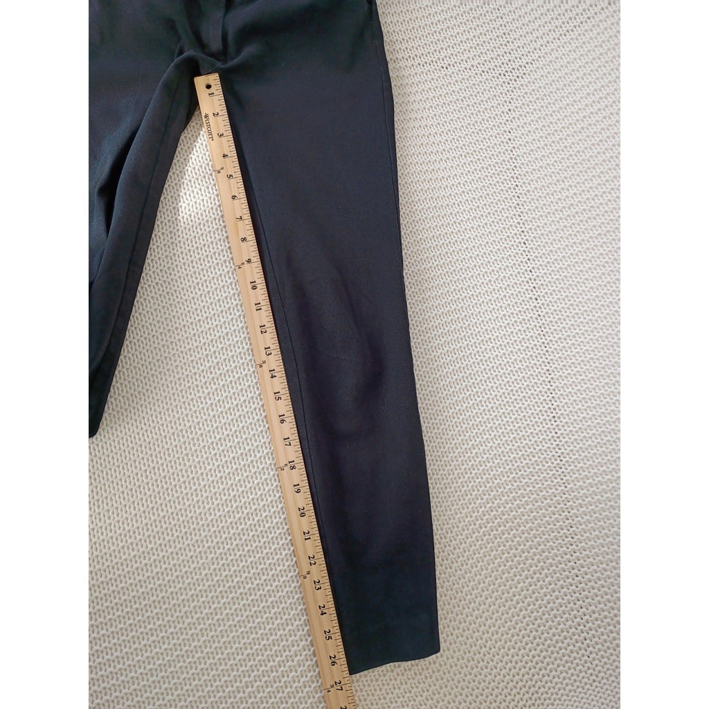 New York & Company Black Ankle Pants Slim Fit Career Trousers Stretch 0 Waist 26