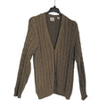 GAP Cable Knit Cardigan Sweater Olive Green Button Long Sleeve XL 100% Cotton