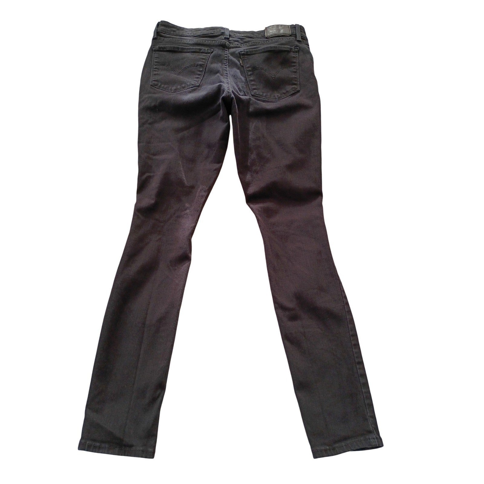 Levi's 711 Skinny Jeans Black Distressed Ripped Denim 30x30 NWOT