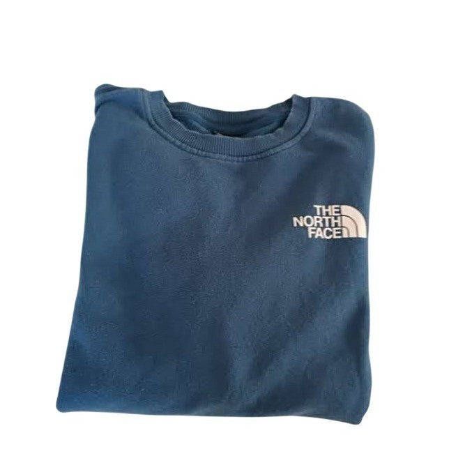 The North Face Blue Crewneck Sweatshirt Mens Medium Logo Graphic Outdoor