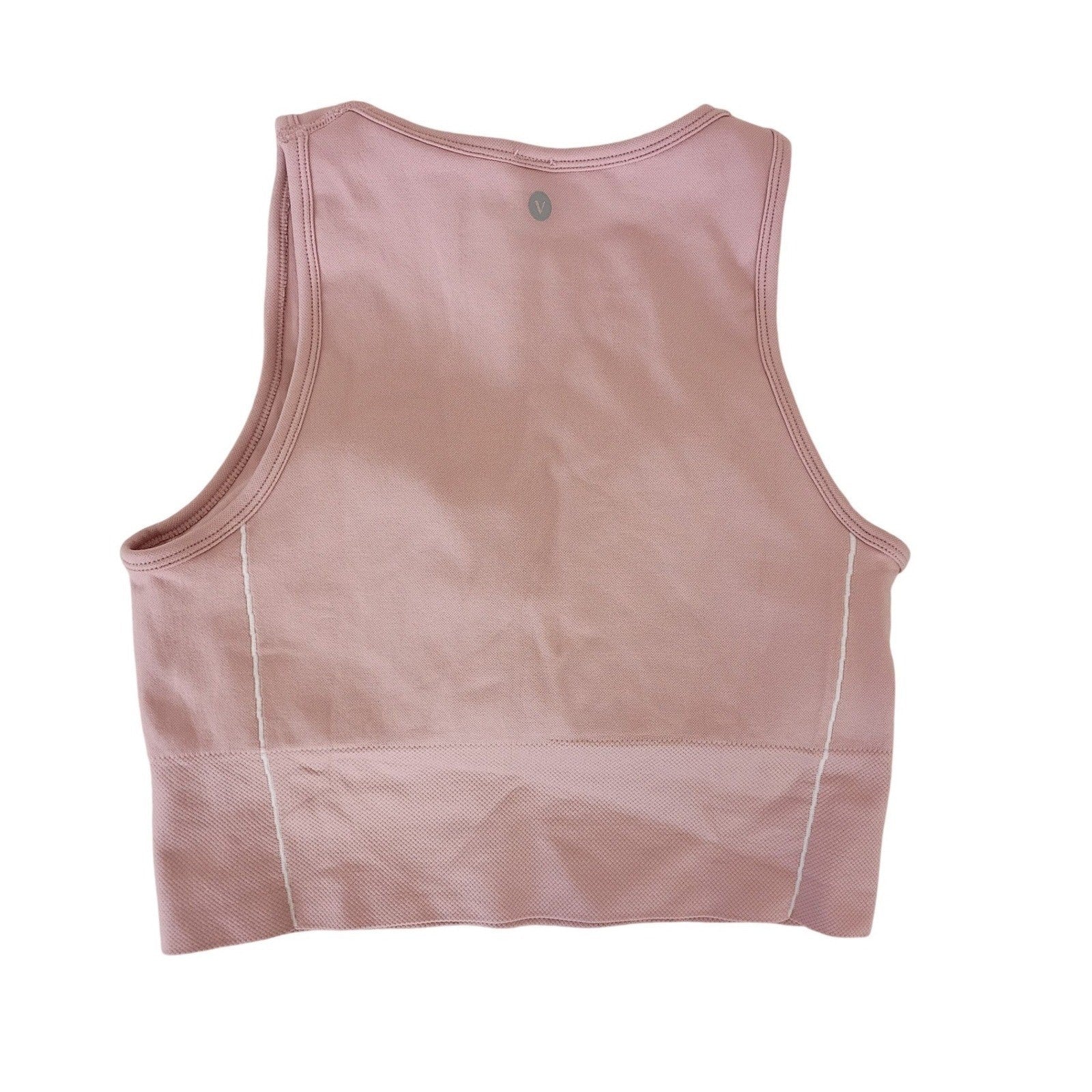 VELOCITY Seamless Ribbed Workout Activewear Bra Tank Top Dusty Rose Size Medium