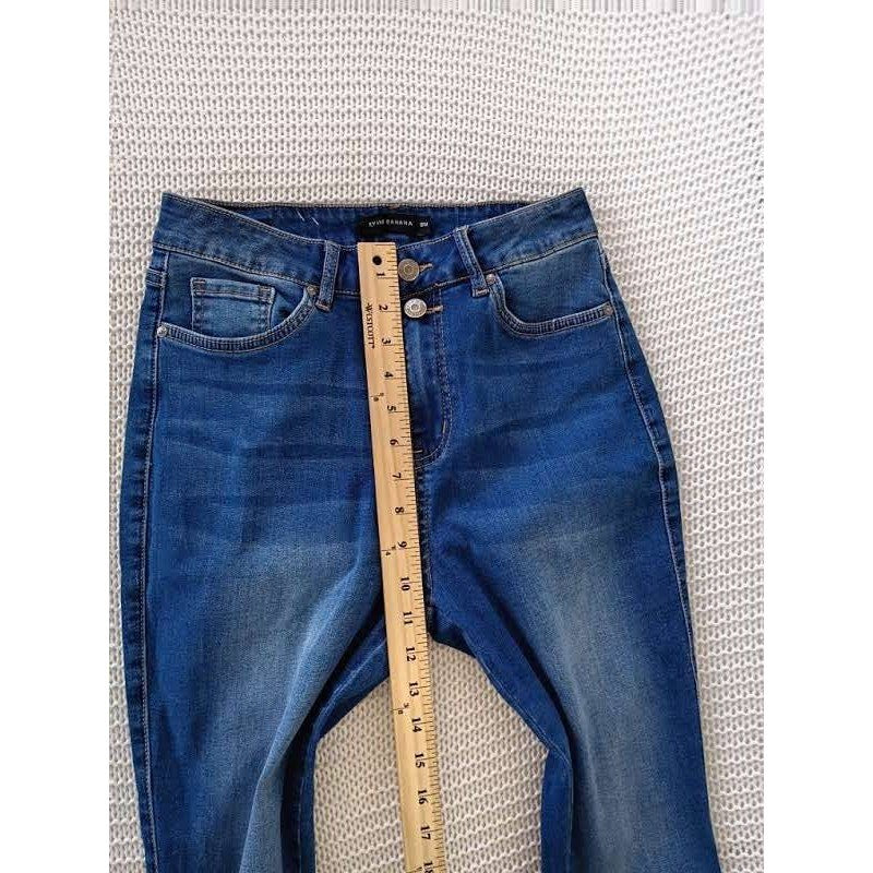 Flying Banana High Rise Flare Jeans 28x32 Medium Wash Bell Bottom Cowgirl Boho