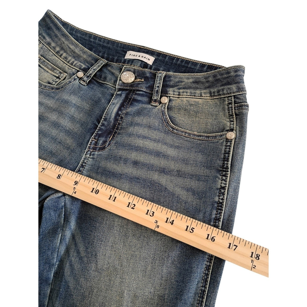 FIRE & RAIN Embellished Bootcut Jeans Medium Wash Size 7