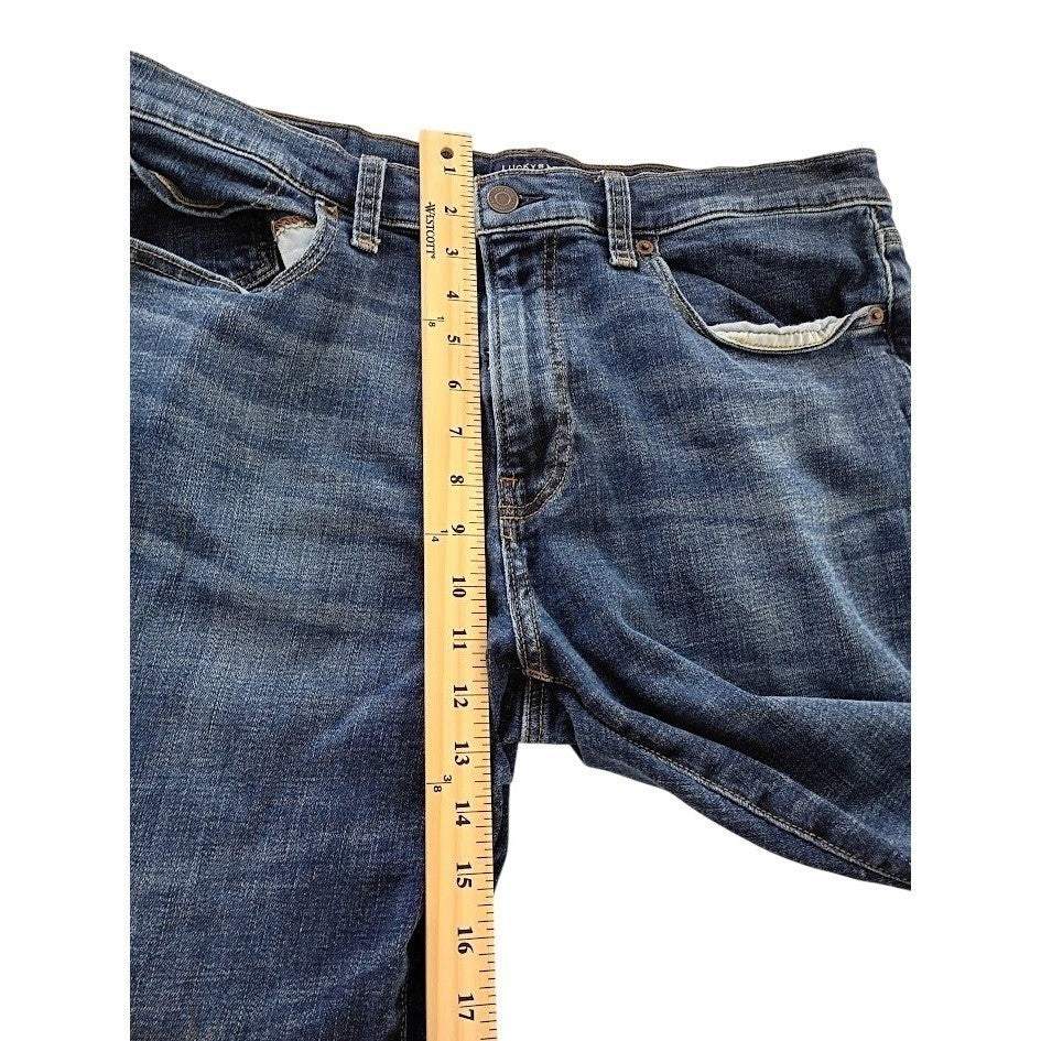 LUCKY BRAND 223 Straight Leg Jeans 34x32 Dark Wash Denim Boho