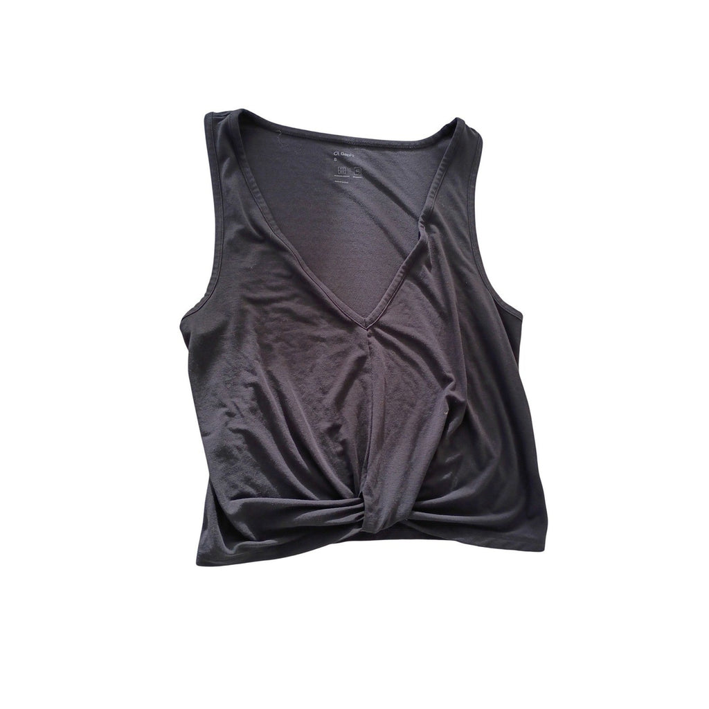 GAPFIT Black Moisture Wicking Breathable Twist-Front Athletic Tank Top S